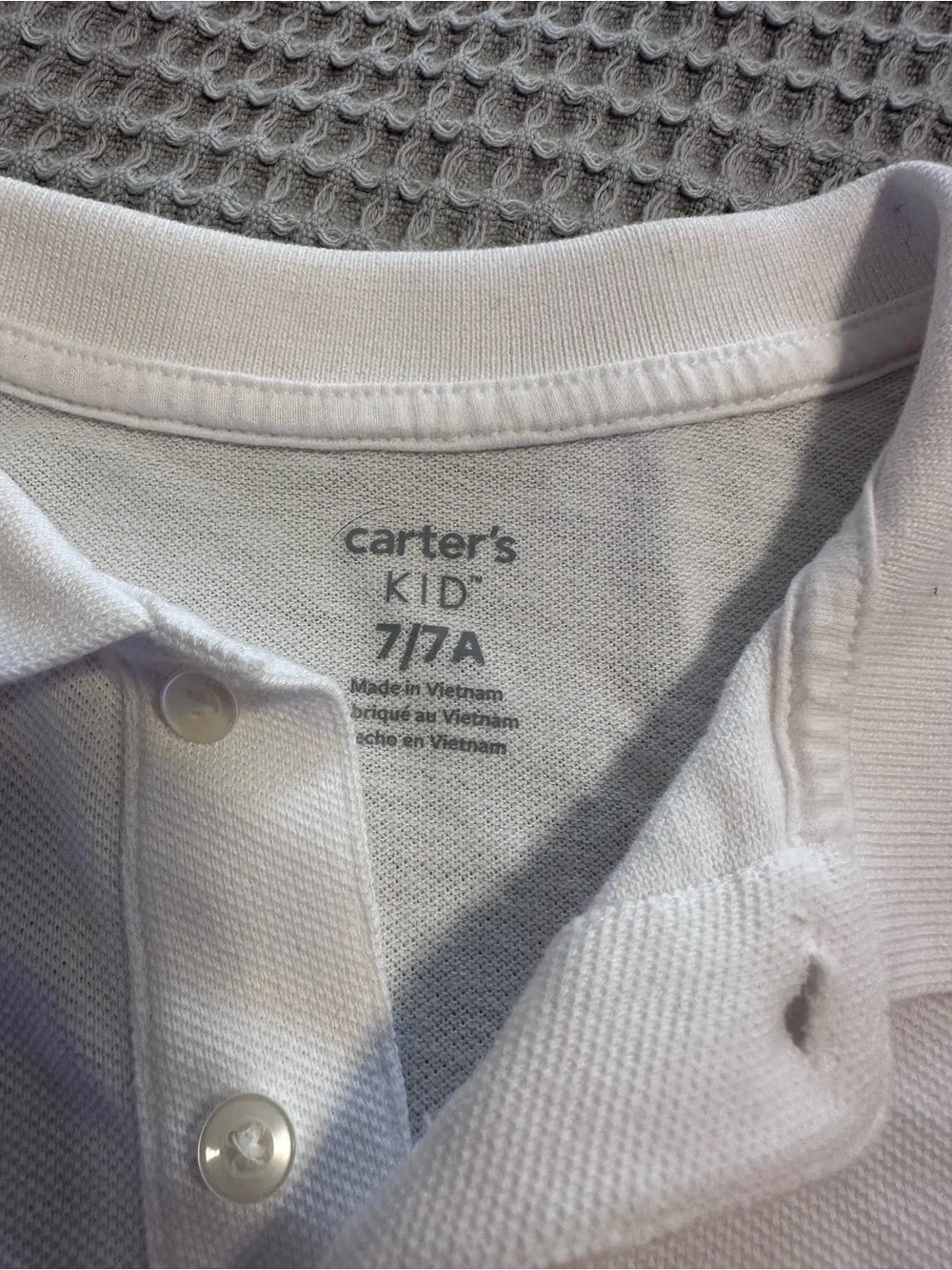 Carter's White Short-Sleeve Polo Shirt